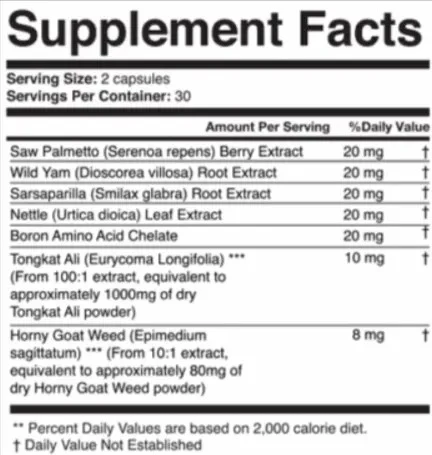 Vapofil supplement facts